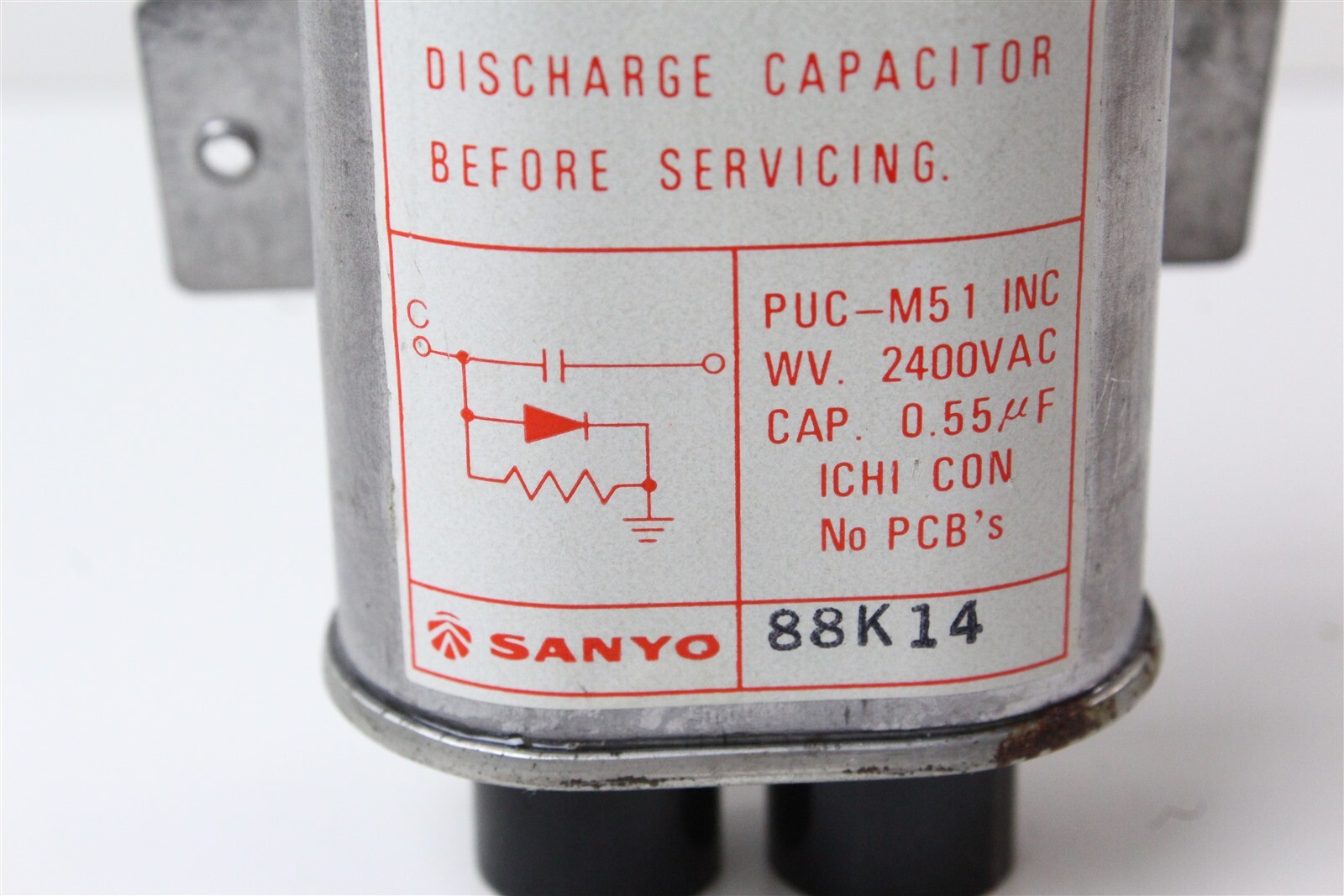 SANYO 4-223S-75500 HIGH VOLTAGE CAPACITOR 88K14 | eBay