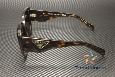 Pre-owned Prada Pr 14zs 2au6s1 Tortoise Brown Gradient 50 Mm Women's Sunglasses