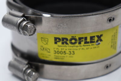 Fernco Proflex Coupling Plastic or Extra Heavy Cast Iron 3'' 3005-33