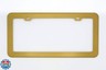 Creathome 201 Stainless Steel License Plate Frames with Matt Gold Color