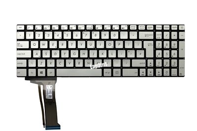New ASUS N552 N552V N552VX N552VW UK Backlit Silver Keyboard 0KNB0-662JUK00