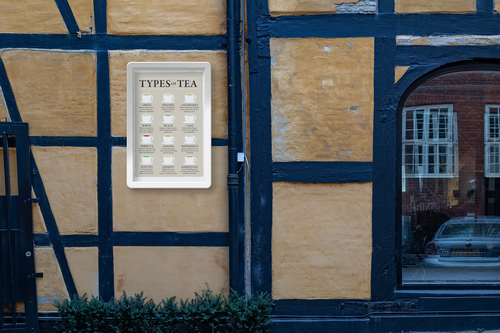 Types of Tea and Their Benefits Chart Varieties Beige Poster 12x18