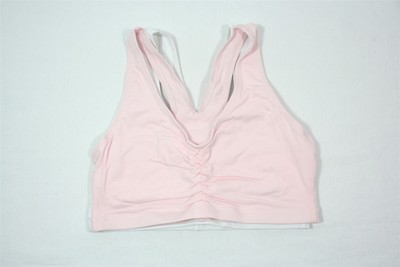 147X02 Barely There X570 Cotton Active Racerback Bra MD Light Pink/White