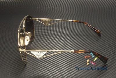 Pre-owned Prada Pr 73zs Zvn3d0 Pale Gold Brown Gradient Light Grey 61mm Women's Sunglasses In Light Brown Gradient Light Grey