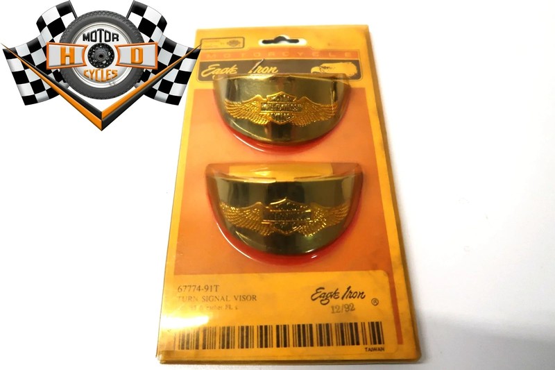Harley Eagle Blinkerschirm Turn Signal Visor Nos 67774-91t Fl Softail Evo Shovel
