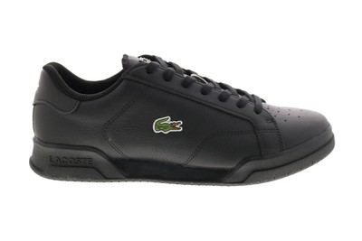 

Lacoste Twin Serve 0721 2 Мужские Черные Кожаные Кроссовки Lifestyle Обувь, Черный, Lacoste Twin Serve 0721 2