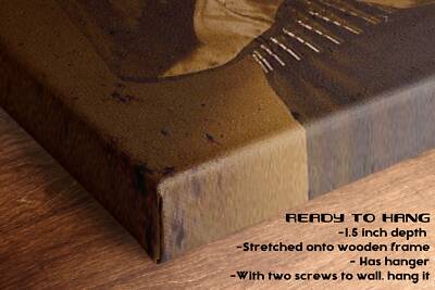 Frida Kahlo Holding Gun Cool Pose Sepia, Canvas Art, Painting Reproduction