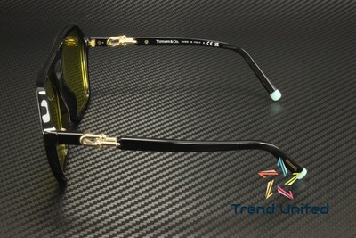 Pre-owned Tiffany & Co . Tf4198 800185 Black Yellow 58 Mm Women's Sunglasses
