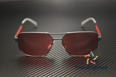 PRADA PRADA LINEA ROSSA PS 51ZS 15P20B MATTE GREY PINK 59 MM MEN'S SUNGLASSES
