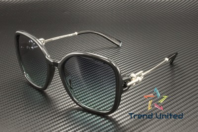 Pre-owned Tiffany & Co . Tf4202u 83429s Black Azure Gradient Blue 57 Mm Women's Sunglasses