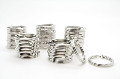 KEYCHAIN SPLIT KEY RING 3/4'' 20mm HEAVY DUTY KEY RING SILVER 10/25/50/100 PIECES