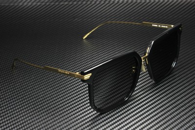 Pre-owned Bottega Veneta Bv1083sa 001 Rectangular Squa Black Grey 57 Mm Women's Sunglasses In Solid Grey