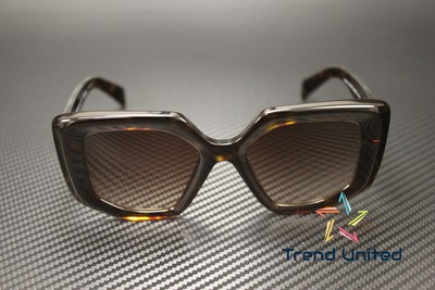 Pre-owned Prada Pr 14zs 2au6s1 Tortoise Brown Gradient 50 Mm Women's Sunglasses
