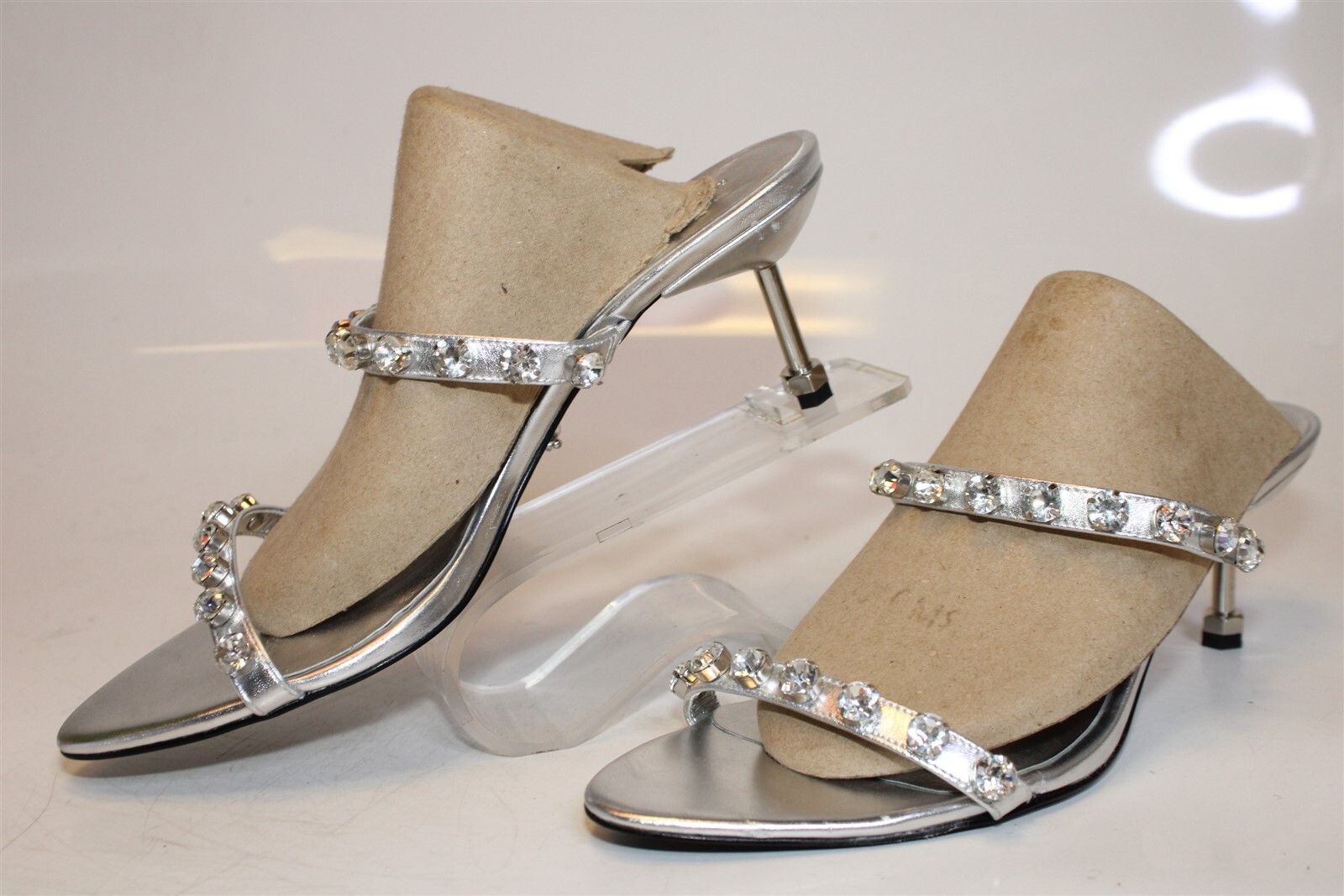 S＊M Rebecca Minkoff Juliana Crystal Leather Slide Womens Size 9