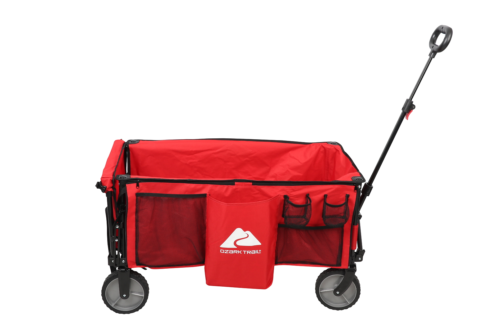 Ozark Trail Camping Utility Wagon with Tailgate & Extension Handle, Red