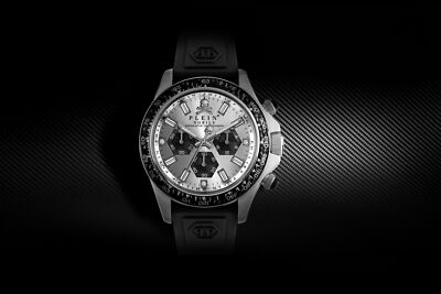 Pre-owned Philipp Plein Black Mens Chronograph Watch Nobile Racing Pwvaa0123