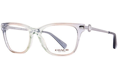 Coach HC6176 5642 Eyeglasses Women's Gradient Transparent Blue Full Rim 51mm