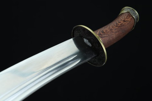 20''Chinese Sword Rosewood Qing Dynasty DAO 1095 Steel Self-defence Short Knife