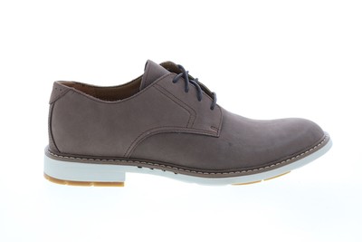 

Clarks Un Elott Lace 26149334 Мужские коричневые нубуковые оксфорды с простым носком, Коричневый, Clarks Un Elott Lace
