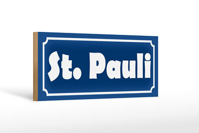 Holzschild St. Pauli 27x10 cm Hamburg Kiez Geschenkidee Deko Schild wooden sign