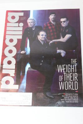 Billboard Magazine December 23 2017 U2 The Weight of Their World