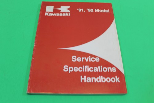 OEM KAWASAKI 1991-92 KX ZX EL MODELS SERVICE SPECIFICATION
