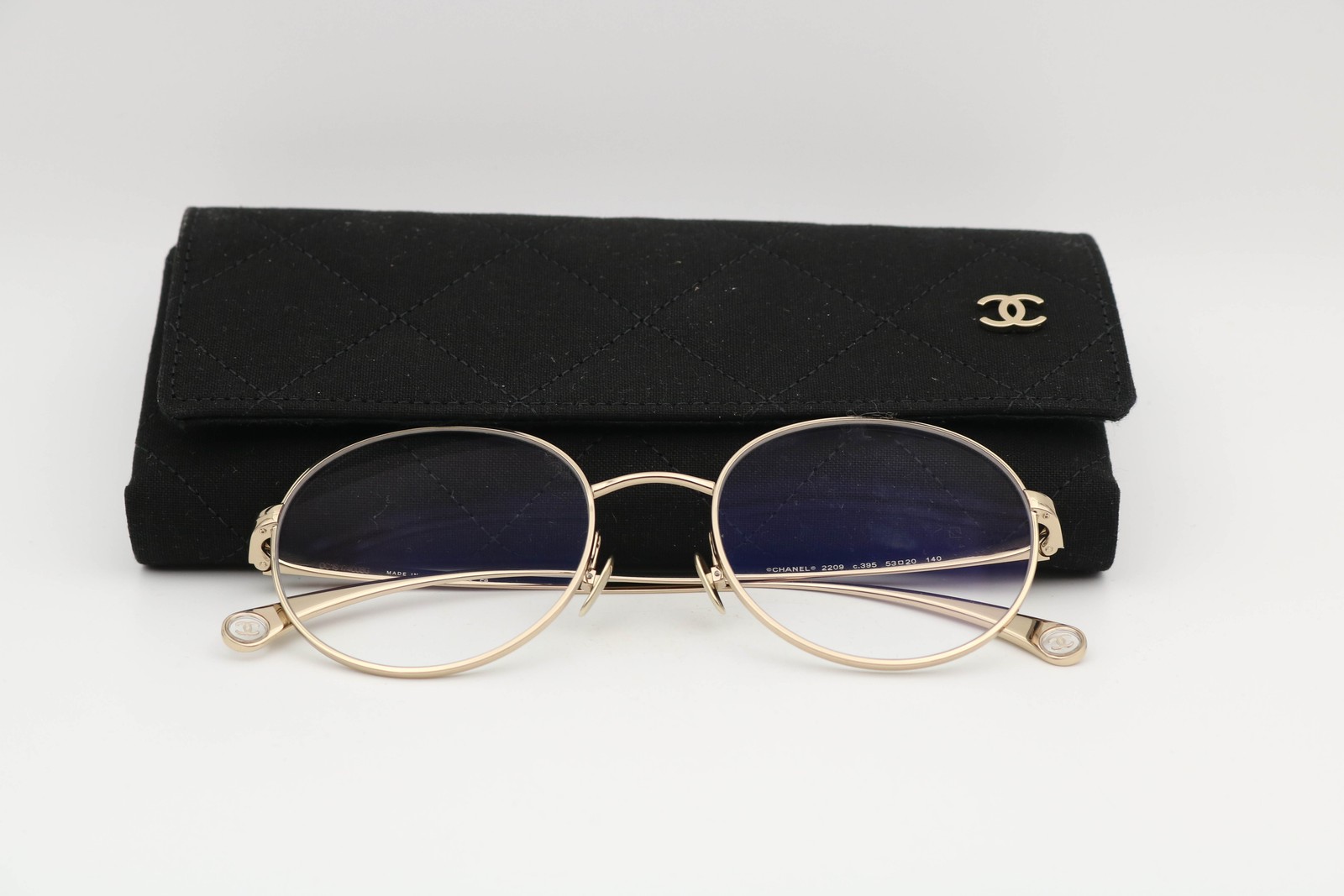 Chanel 2209 C.395 Gold Round Eyeglasses Frames 53-20-140 | eBay