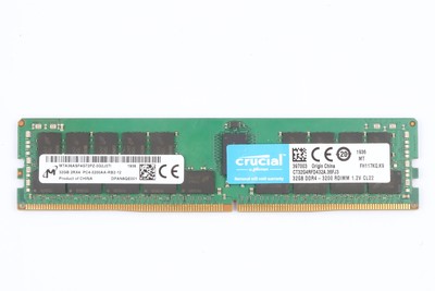 32GB DDR4-3200 PC4 ECC Reg Memory for ASRock Rack EPYCD8-2T Board by Crucial RAM