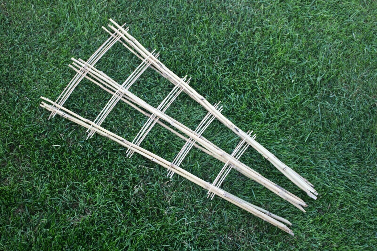 XL SET Gitterspalier 85cm Bambus, Klettergerüst aus Holz, Rankgitter für Balkon