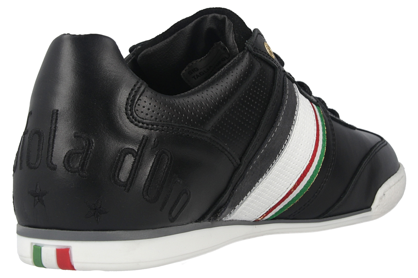 PANTOFOLA D'ORO PANTOFOLA D'ORO SNEAKER IMOLA ROMAGNA UOMO LOW HERRENSCHUHE ÜBERGRÖSSEN SCHWARZ
