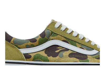 Pre-owned Vans Bape X Old Skool 36 Dx 'green Camo' Vn0a54f37be In Multicolor