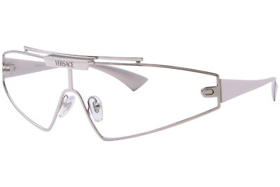 Pre-owned Versace Ve2265 100011 Sunglasses Silver/grey 140mm W/extra Interchangeable Lens In Gray