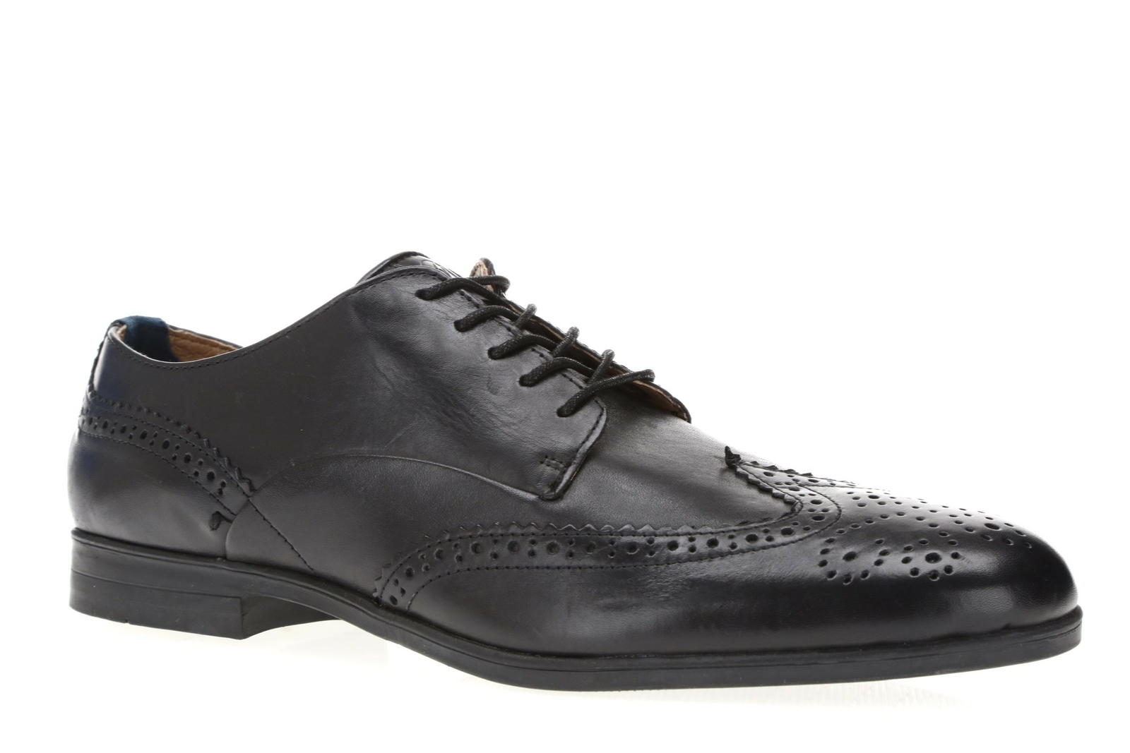 H by Hudson 250187 Mens Leather Oxfords Black Size 44 EU/ 11 US Medium