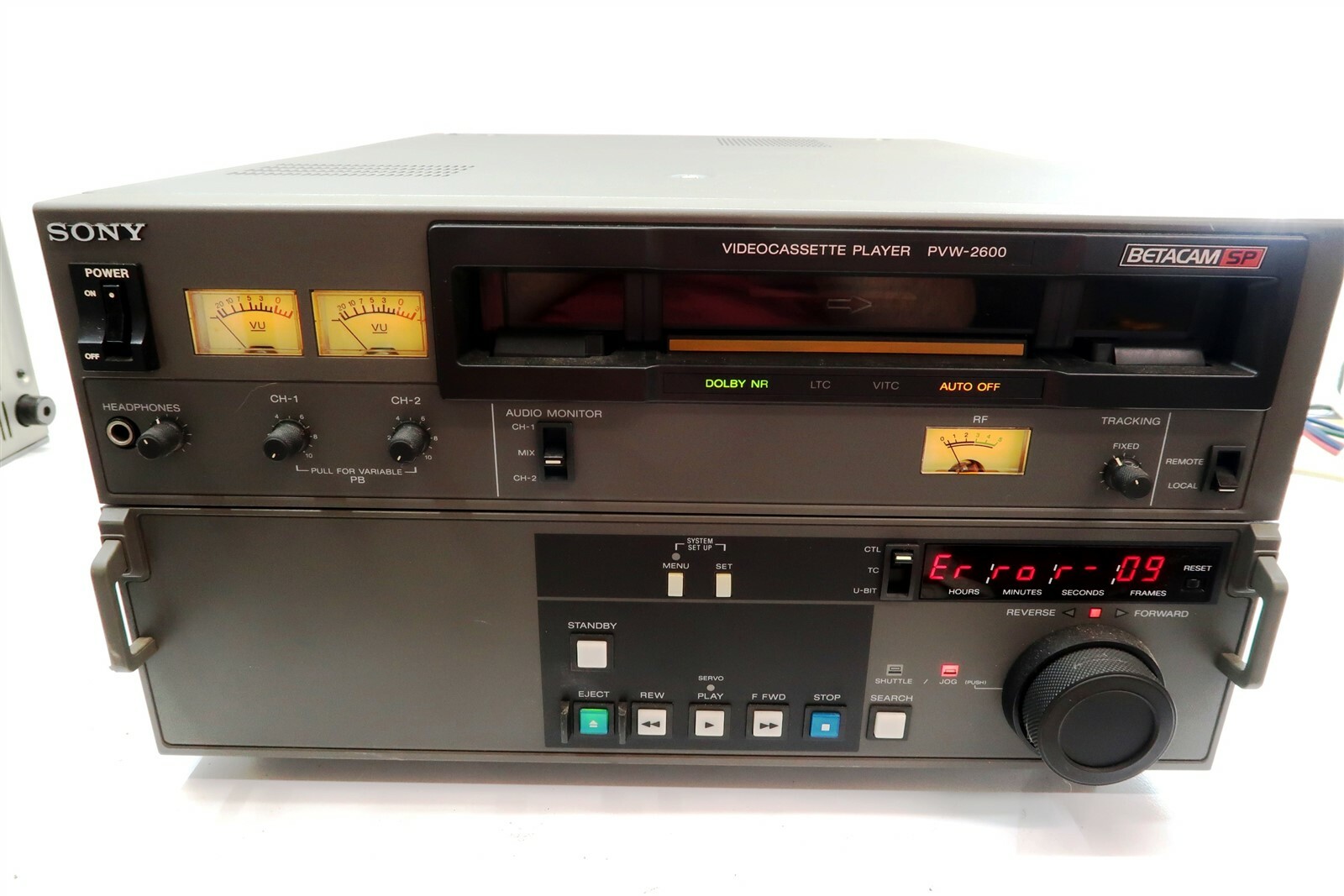 SONY PVW-2600 BETACAM SP VideoCassette Player ~ AS-IS ERROR SONY PVW-2600 BETACAM SP VideoCassette Player ~ AS-IS ERROR
