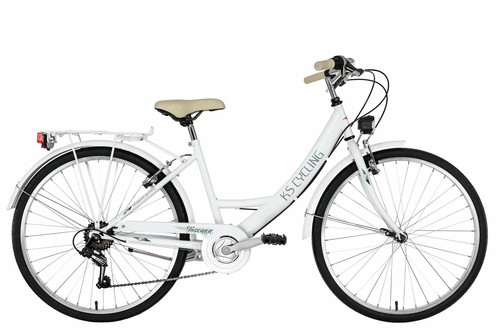 Damenfahrrad Cityrad 26 Zoll Toskana Weiß 6-Gänge RH 41 cm KS Cycling 502C