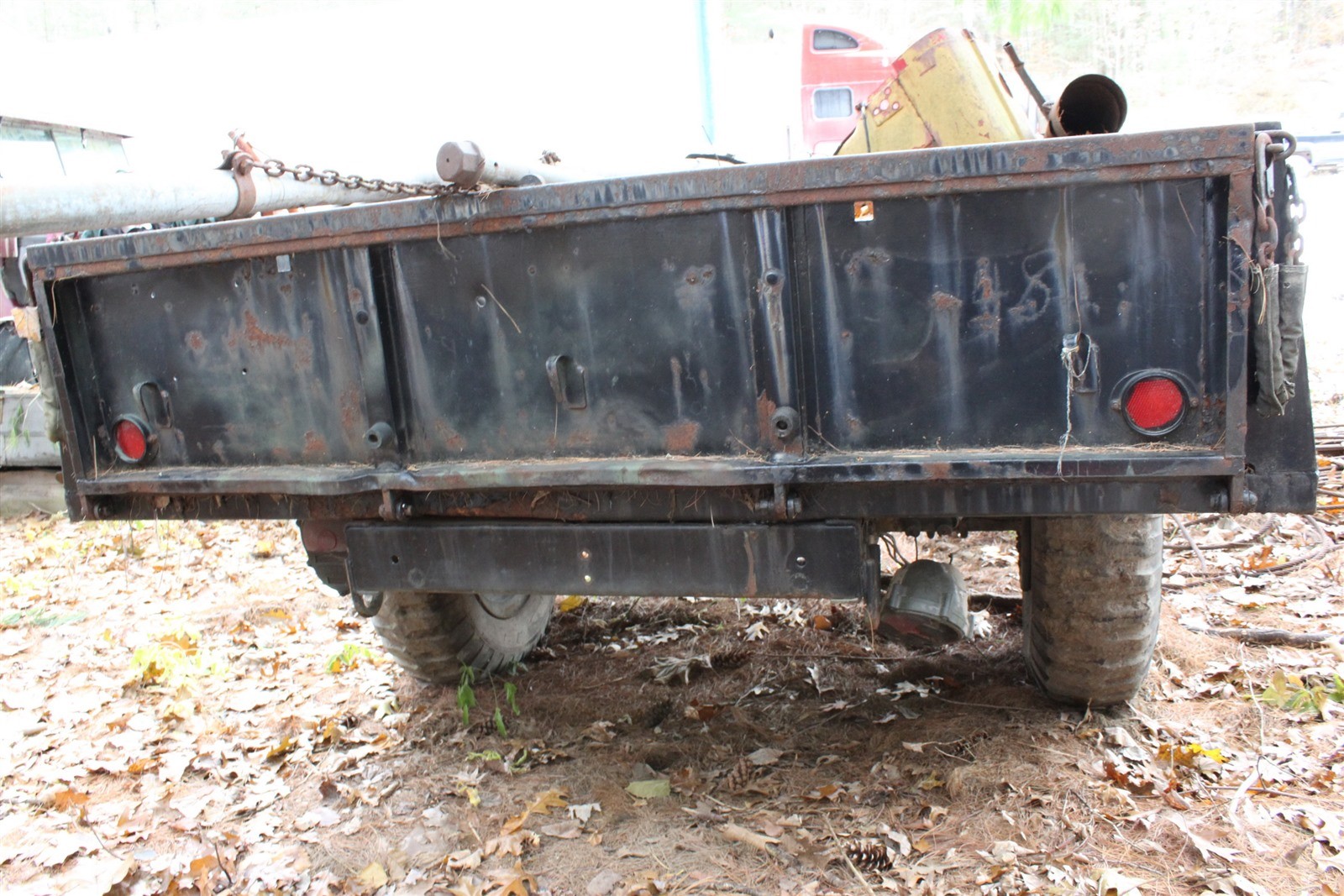 Heavy 6' x 8' Single Axle Military Trailer with Air Brakes