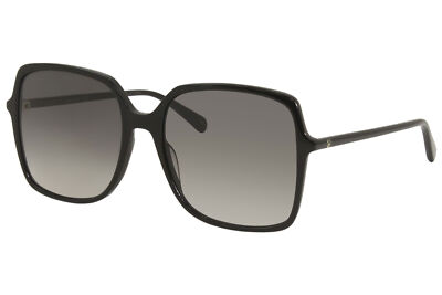 Pre-owned Gucci Gg0544s 001 Sunglasses Women's Black/grey Lenses Fashion Square 57mm In Gray