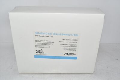 NEW Applied Biosystems 4309849 MicroAmp Optical 384-Well Reaction Plate with Bar