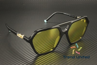 Pre-owned Tiffany & Co . Tf4198 800185 Black Yellow 58 Mm Women's Sunglasses