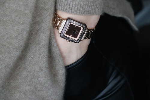 Pre-owned Le Vian Levian Watch Featuring Chocolate Quartz In Gold Stainless Steel Strap
