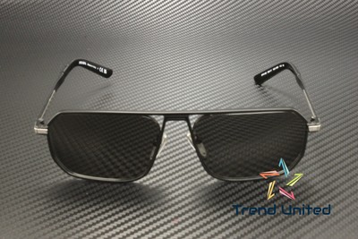 Pre-owned Prada Pr A53s 1bo5s0 Matte Black Dark Grey 59 Mm Men's Sunglasses In Gray