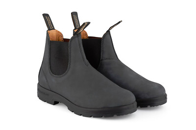 BLUNDSTONE BLUNDSTONE UNISEX 587 RUSTIKAL SCHWARZ LEDER CHELSEA KNÖCHEL KLASSISCHE HERREN