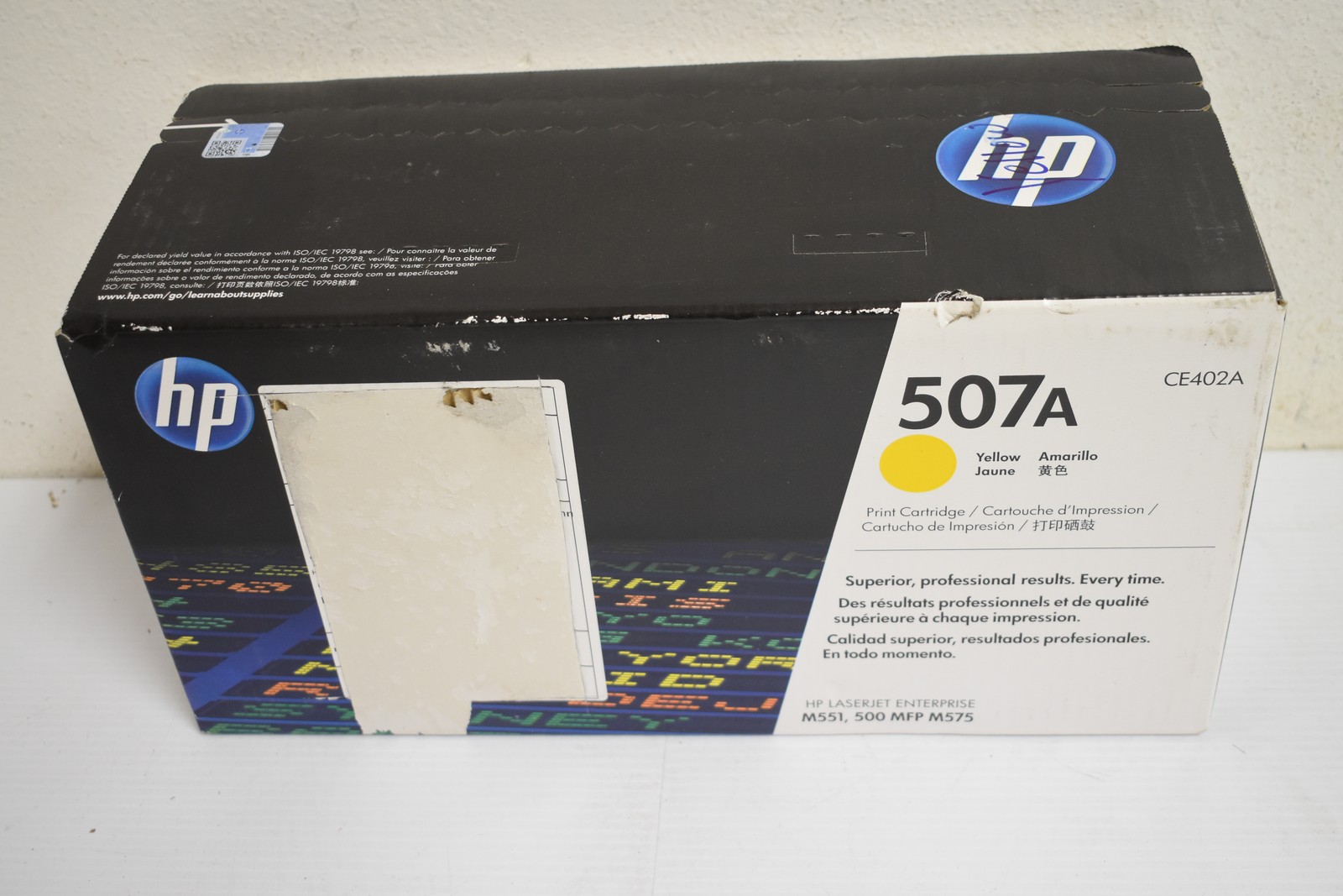 HP 507A CE402A Yellow Toner Cartridge for LaserJet M551 500 MFP M575  (#3776)