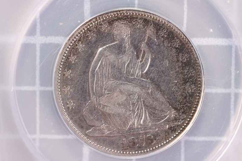 1876-CC Liberty Seated Half Dollar, Small "CC", ANACS EF-40 Store