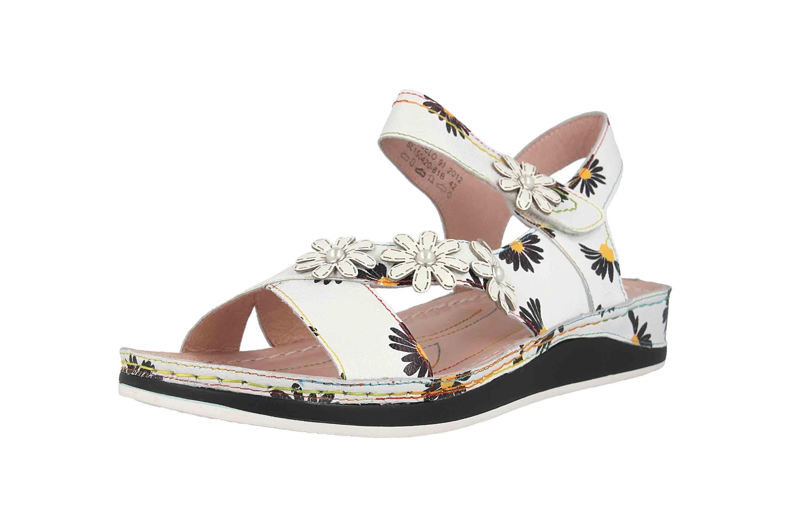 LAURA VITA® LAURA VITA SANDALEN IN ÜBERGRÖSSEN WEISS BRCUELO 91 BLANC GROSSE DAMENSCHUHE