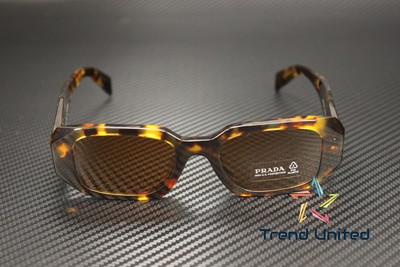 Pre-owned Prada Pr 17wsf Vau2z1 Honey Tortoise Dark Brown 51 Mm Women's Sunglasses