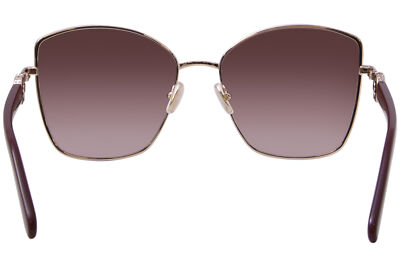 Pre-owned Ferragamo Salvatore  Sf312sr 773 Sunglasses Women's Rose Gold/wine Gradient 60mm In Red