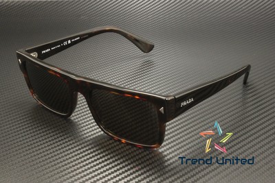Pre-owned Prada Pr A10s 17n01d Havana Brown Polar Polarized 59 Mm Men's Sunglasses