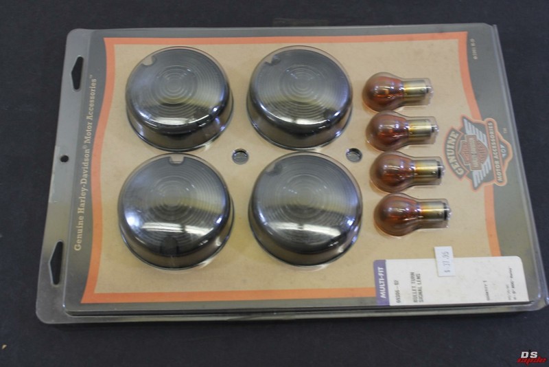 Vintage Harley Davidson Turn Signal Lens Kit Smoked Domed MultiFit