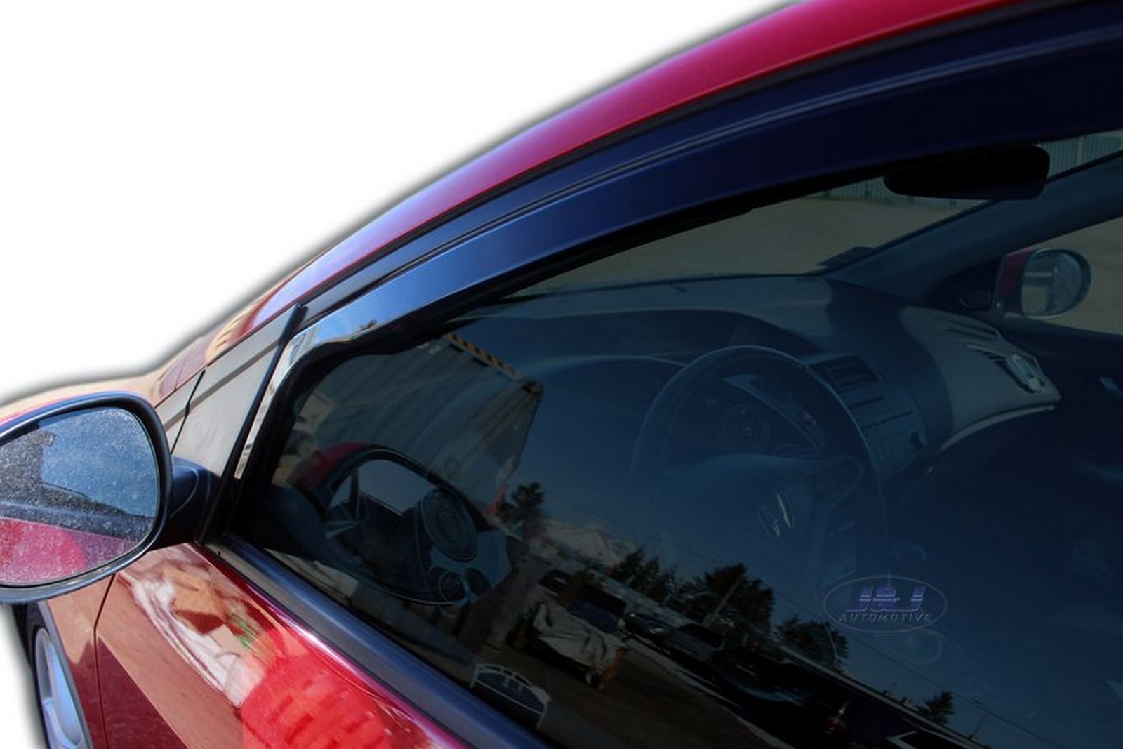 Déflecteurs D'Air HEKO Pour Honda Civic VIII 5 Portes 2006-2012 - 4 Pièces, Gris Fumé - Réduction Bruit Vent